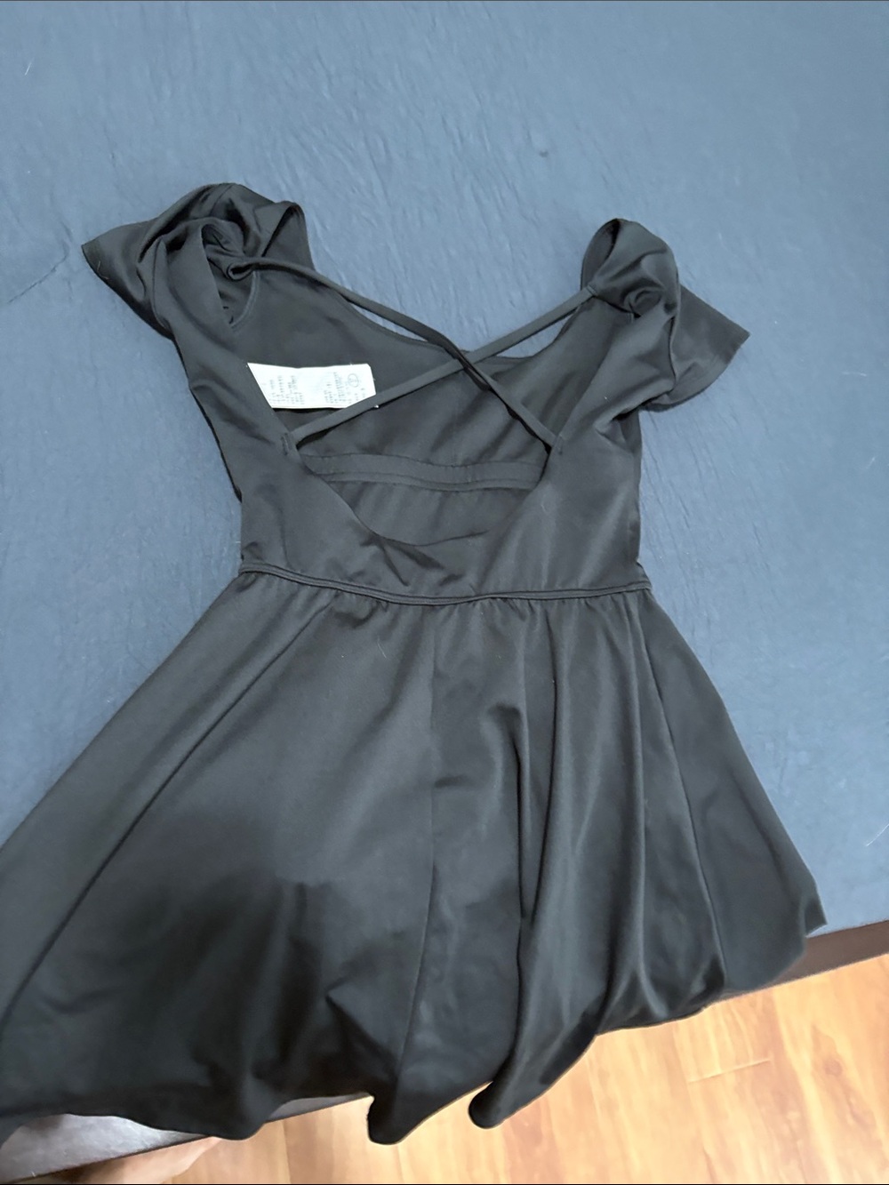 Hollister Black Fit-and-Flare Dress with Crisscross Back